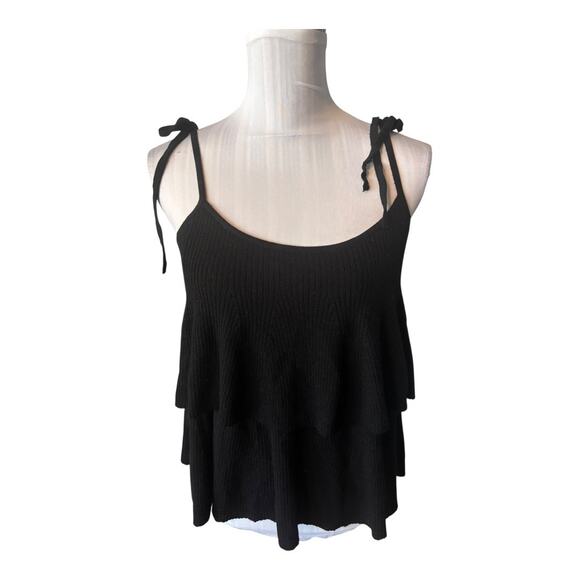 J. Crew Black Tiered Sweater Size M - Picture 1 of 3